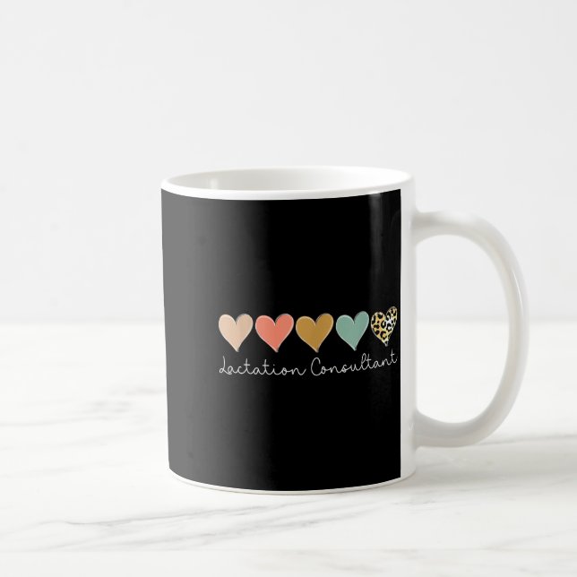 Lactation Consultant Leopard Heart, Valentine's Da Coffee Mug (Right)