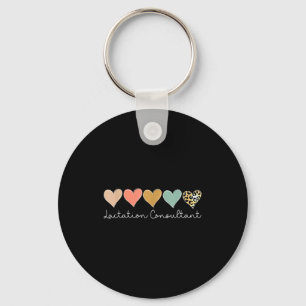 Lactation Consultant Leopard Heart, Valentine's Da Key Ring