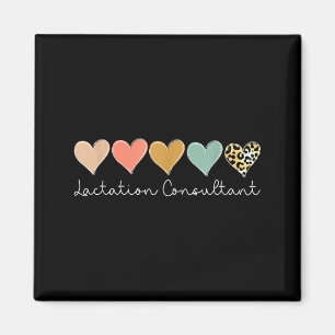 Lactation Consultant Leopard Heart, Valentines Day Magnet