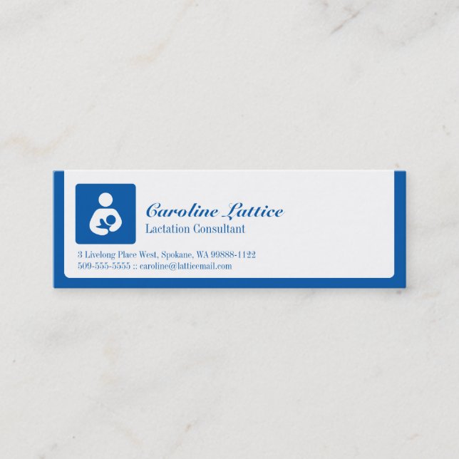 Lactation Consultant Mini Business Card (Front)
