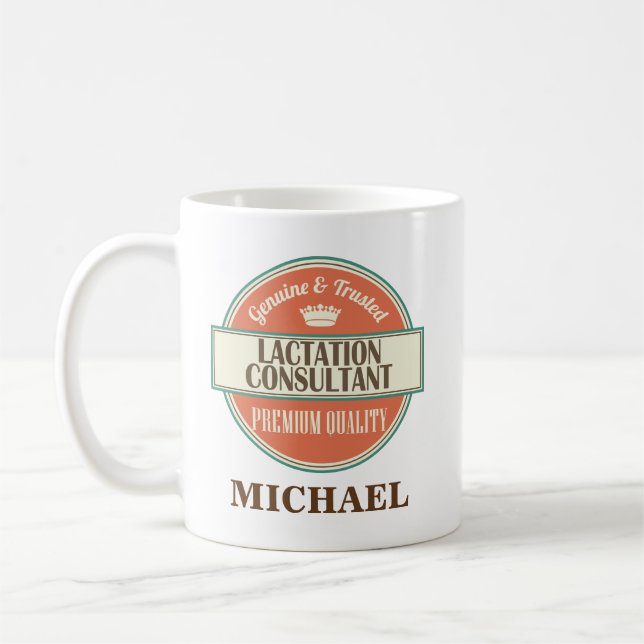 Lactation Consultant Personalised Office Mug Gift (Left)