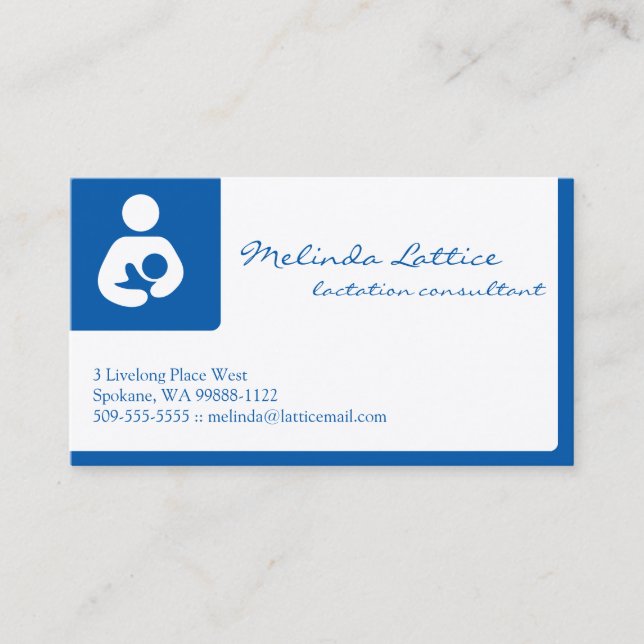 Lactation Consultant w/ QR Code Business Card (Front)