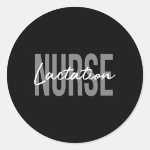 Lactation Nurse Breastfeeding Support Nursing Moth Classic Round Sticker
