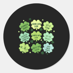 Lactation st patrick day breastfeeding consultant classic round sticker