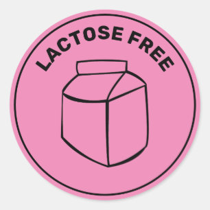 Lactose Free Allergy Safe Culinary Classic Round S Sticker