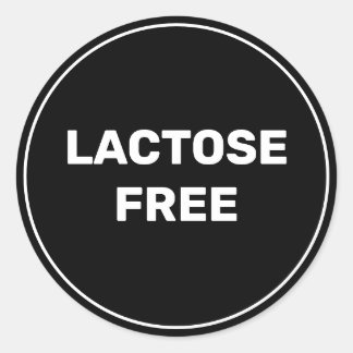 Lactose Free Allergy Safe Culinary Classic Round Sticker