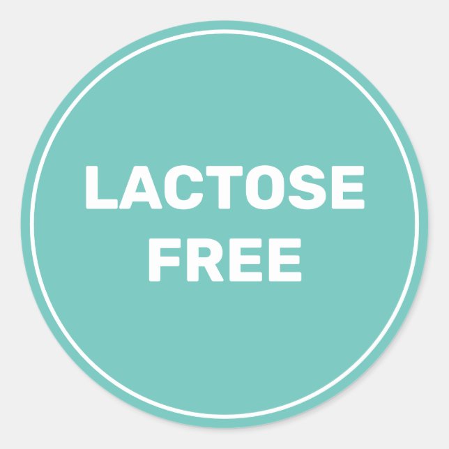 Lactose Free Allergy Safe Culinary Classic Round Sticker (Front)