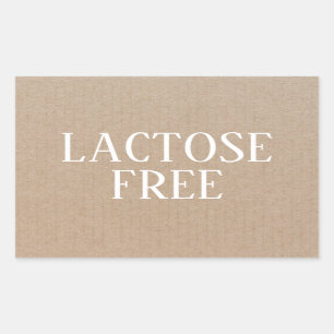 Lactose Free Allergy Safe Culinary Rectangular Sticker