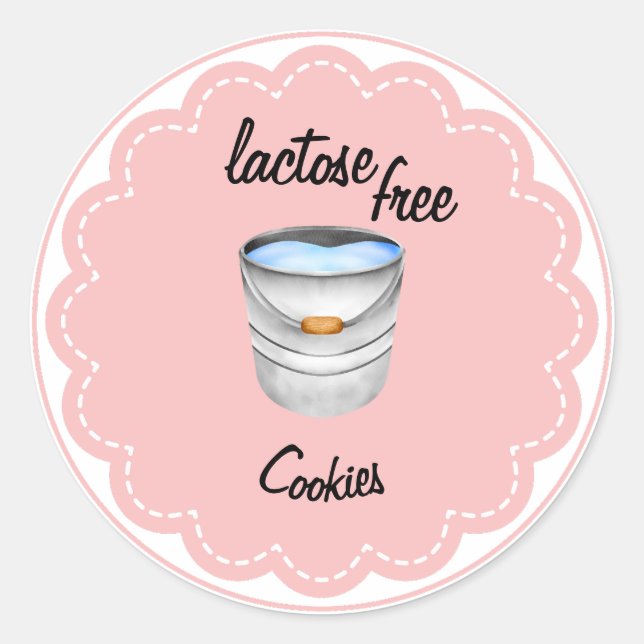 Lactose Free Cookies  Classic Round Sticker (Front)