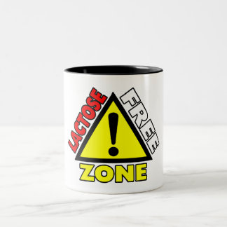 Lactose Free Zone (Dairy Free) Two-Tone Coffee Mug