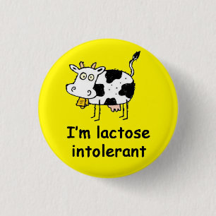 Lactose Intolerance Allergy Alert 3 Cm Round Badge