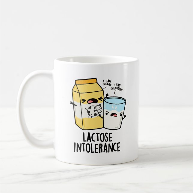 Lactose Intolerance Funny Milk Pun  Coffee Mug (Left)