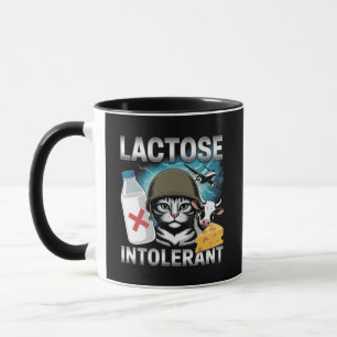 Lactose Intolerant Cat Funny Milk Cheese Cow Mug