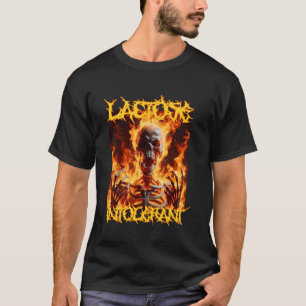 Lactose Intolerant Funny Cringe Hard Skeleton Meme T-Shirt
