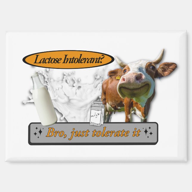 Lactose Intolerant? Just Tolerate It Magnet (Front)