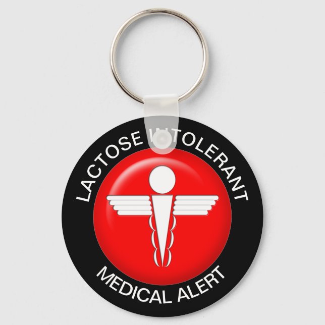 lactose intolerant key ring (Front)