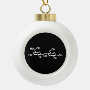 Lactose Milk Structure Ceramic Ball Christmas Ornament