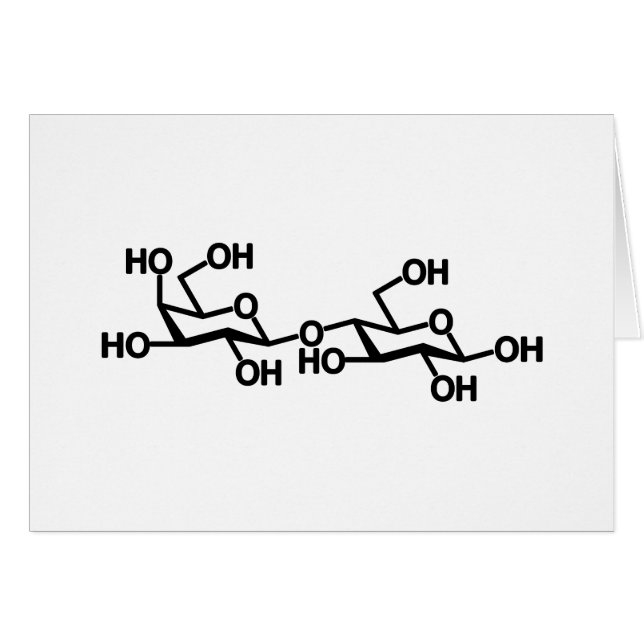 Lactose Milk Structure Greeting Card (Front Horizontal)