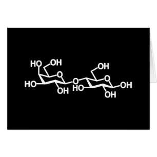 Lactose Milk Structure Greeting Card