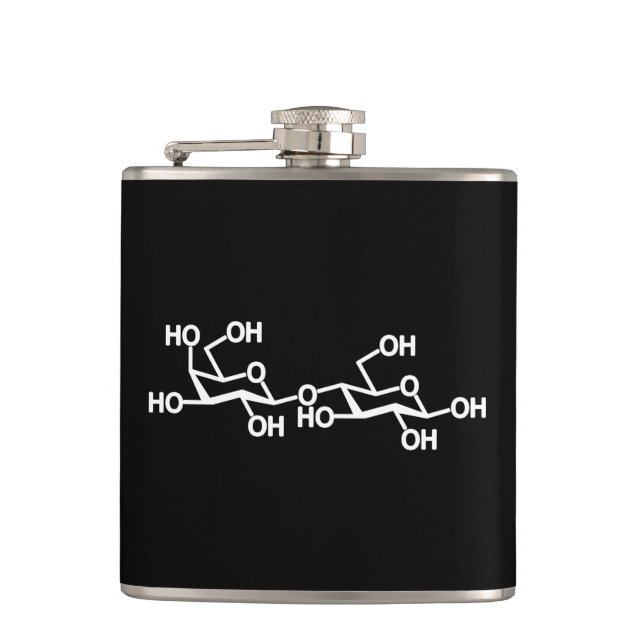 Lactose Milk Structure Hip Flask (Front)
