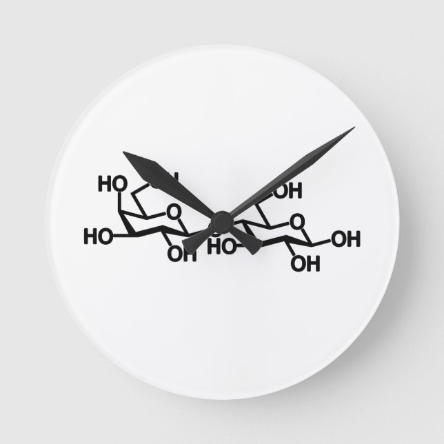 Lactose Milk Structure Round Clock (Front)