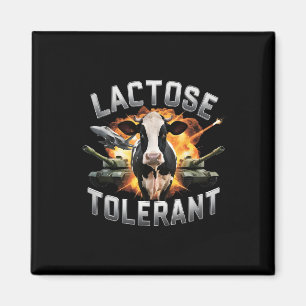 Lactose Tolerant Funny Cow Meme Cheese Diet Gym  Magnet