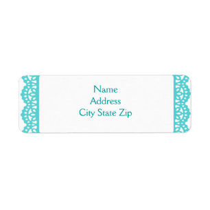 Lacy border return address label