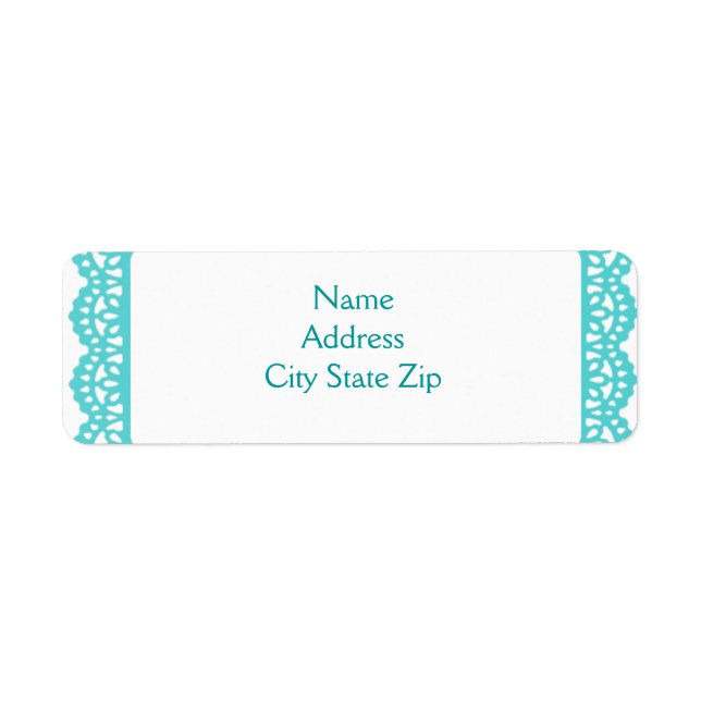 Lacy border return address label (Front)