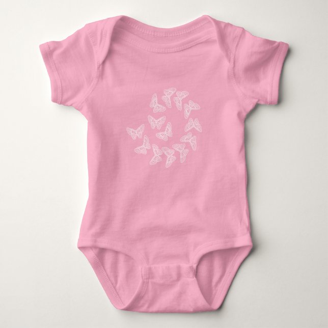 Lacy Butterflies Baby Bodysuit (Front)
