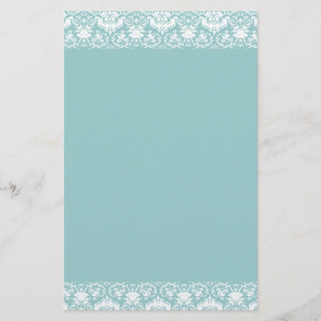Lacy Damask Border Stationery (Front)