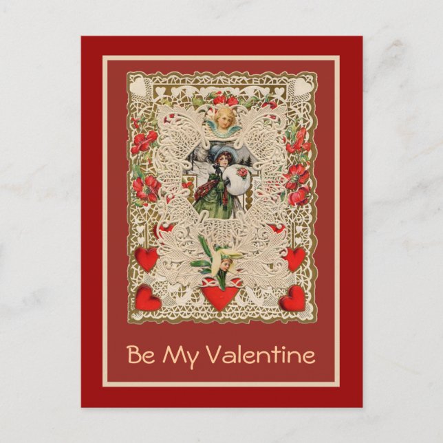 Lacy Design Victorian Valentine Greeting Cards (Front)