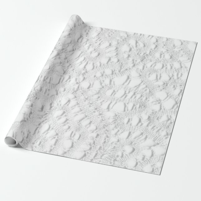 Lacy Doily Wrapping Paper (Unrolled)