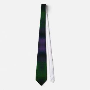 Lacy Green and Purple Abstract Tie