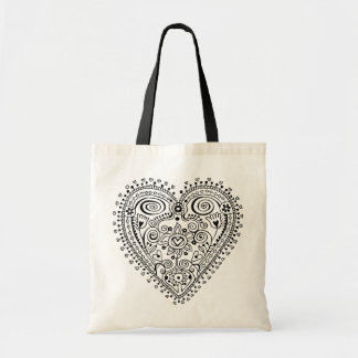 Lacy Heart Tote Bag