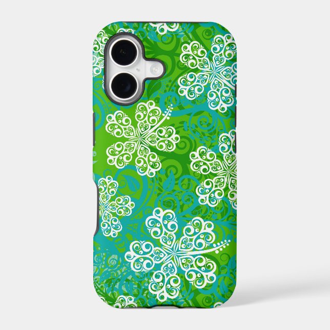 Lacy Hibiscus Pattern iPhone 5 Case (Back)