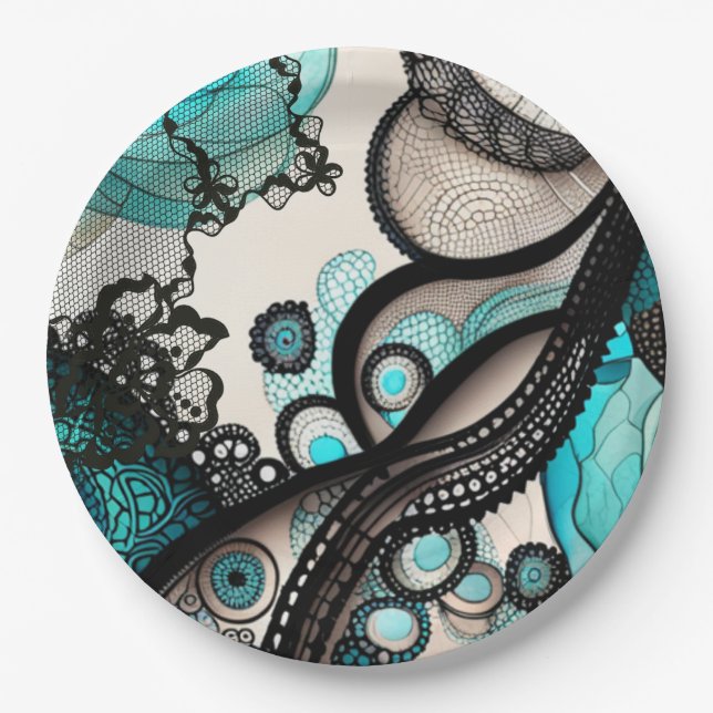 Lacy Lady Paper Plate (Front)