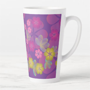 Lacy Lotus Purple Latte Mug