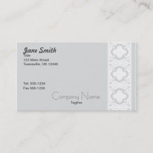 Lacy, Pearl Grey Talavera Tile Business Card