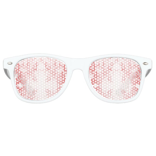 Lacy pink flowers retro sunglasses (Front)