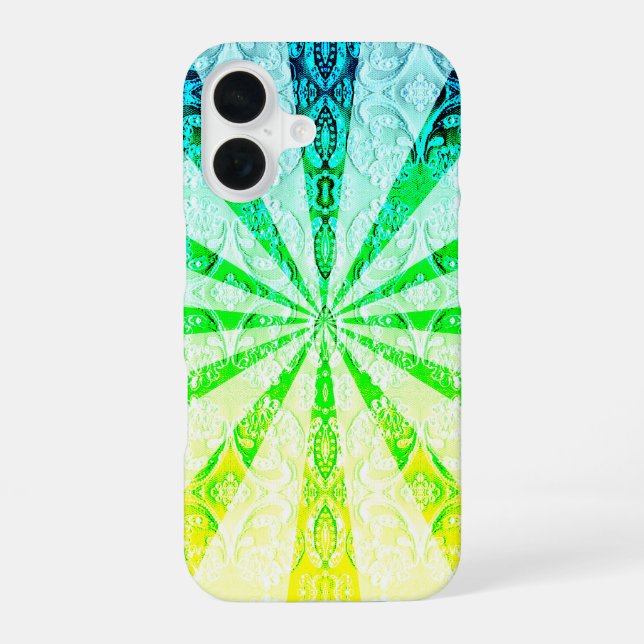 Lacy Sun Burst iPhone 16 Case (Back)