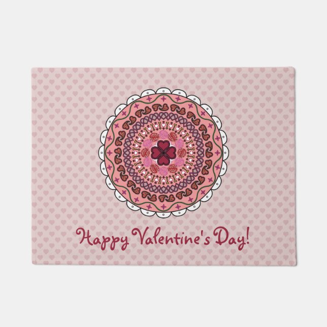Lacy Valentine's Day Doormat (Front)