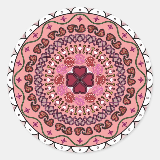 Lacy Valentine's Day Sticker (Front)