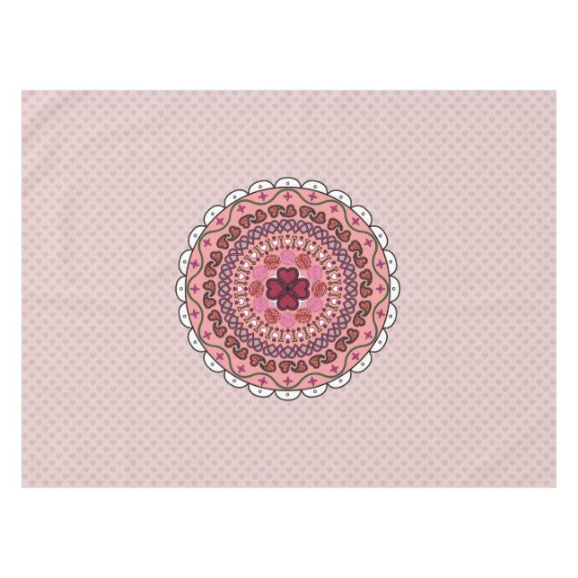 Lacy Valentine's Day Tablecloth (Front (Horizontal))