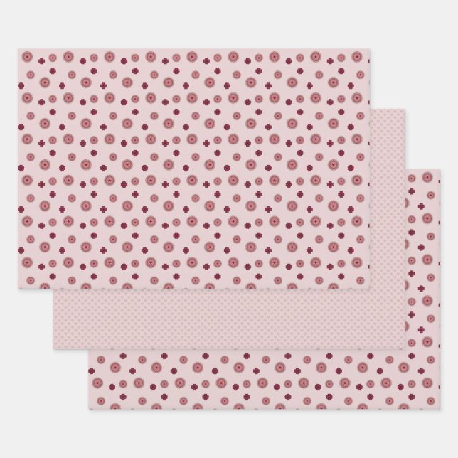 Lacy Valentine's Day Wrapping Paper Set (Set)