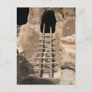 Ladder and Entrance of Cliff Dwelling Postcard