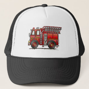 Ladder Fire Truck Firefighter Trucker Hat