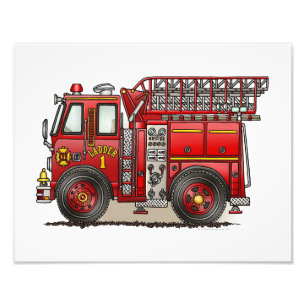 Ladder Fire Truck Photo Print
