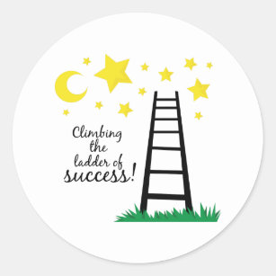 Ladder of Success Classic Round Sticker
