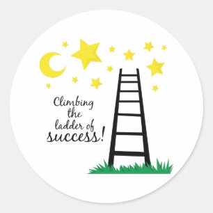 Ladder of Success Classic Round Sticker