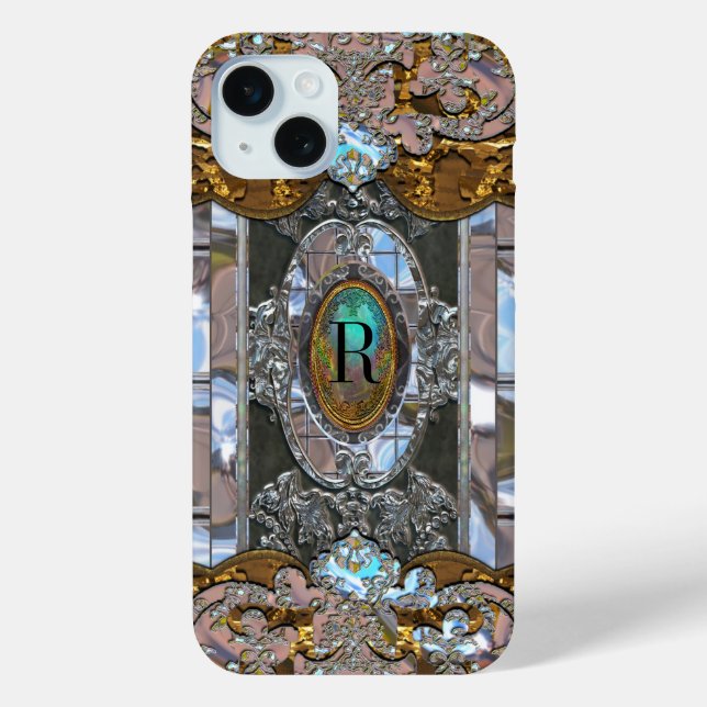 Ladeceure Pretty Monogram Plus Case-Mate iPhone Case (Back)